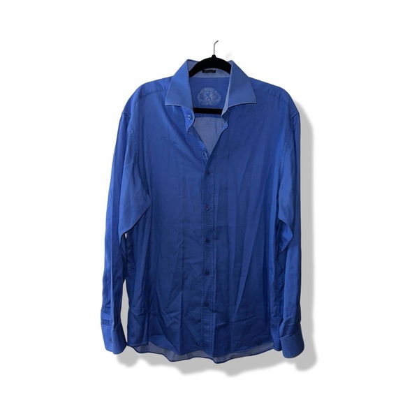 Bugatchi Other - Bugatchi Classic Fit Blue White Long Sleeve Shirt